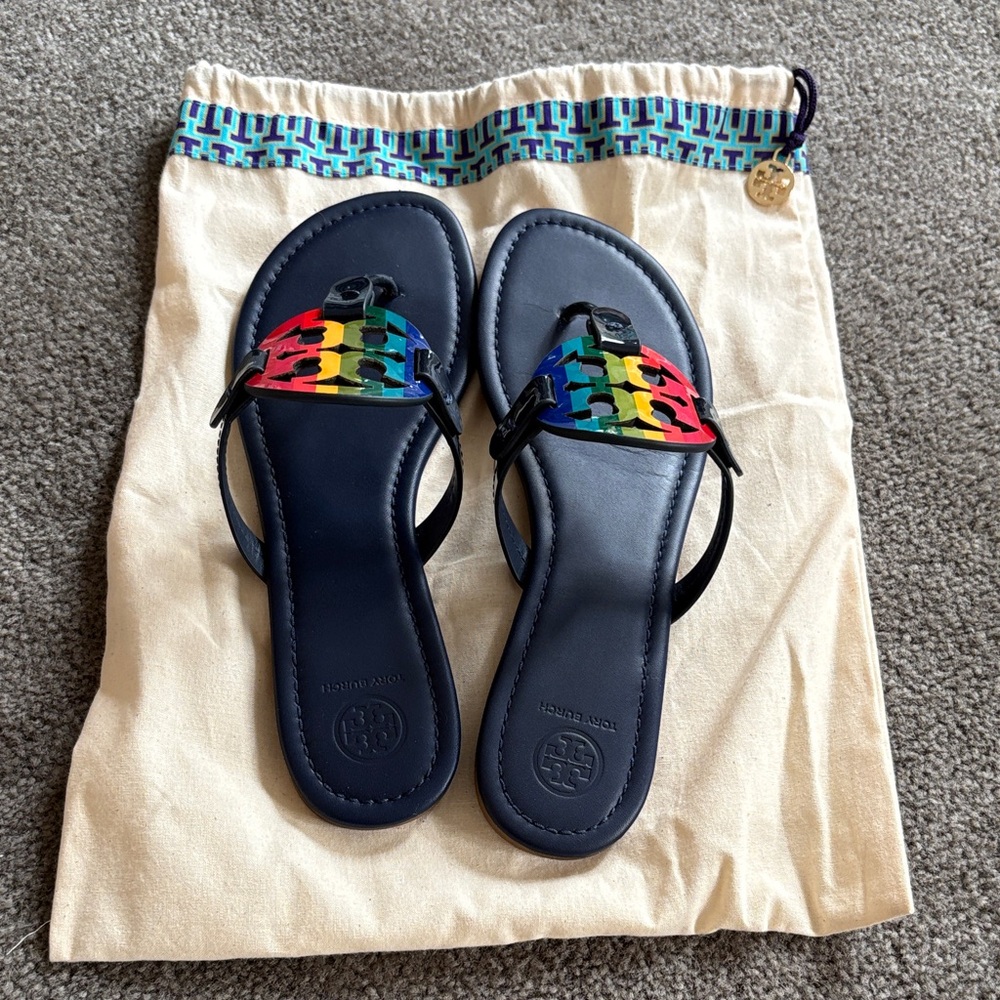 Tory Burch Rainbow Miller Sandals, Size 10.5, like new - Picture 5 of 5